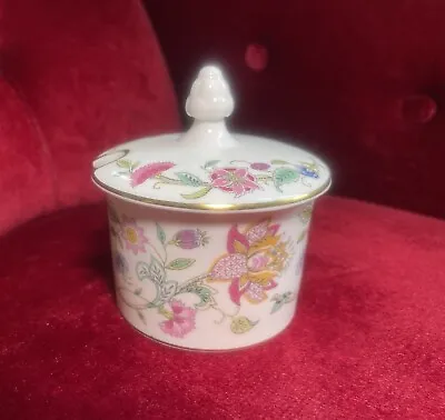 Buy Minton Bone China Haddon Hall Jam Sugar Pot With Lid Floral Flower Patterned • 4.99£