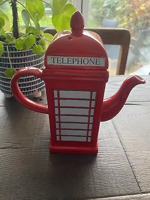 Buy Price Kensington Potteries Red Telephone Box British Teapot • 12.95£