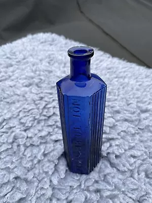 Buy Vintage Cobalt Blue Glass Bottle • 2£