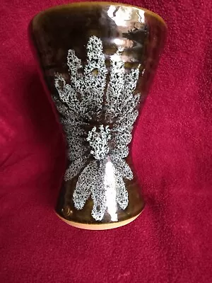 Buy Large Vintage Lotus Pattern Studio Pottery Vase  Michael And Elizabeth Skipworth • 19.99£