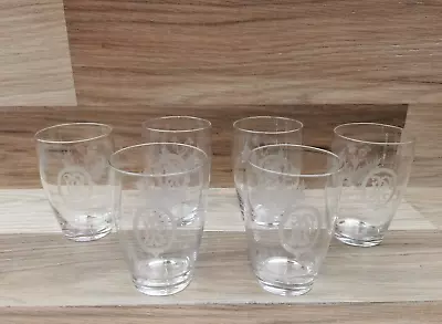 Buy 6 X Small Crystal Glass Thistle Engraved Whisky Tumblers • 16.99£