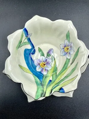 Buy Rare Noritake Hand Painted Flower Shaped Small Bowl Dish W/ Beautiful Flowers • 15.34£