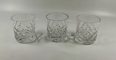 Buy ROYAL BRIERLEY BRAEMAR CUT LEAD CRYSTAL WHISKEY GLASSES SET OF 3 Sh13 • 23.99£