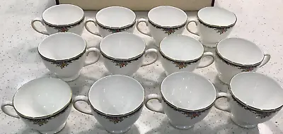 Buy Set Of 12 Wedgwood Osborne Leigh Shape Footed Cups/Saucers Cases • 141.94£
