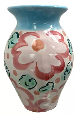 Buy Majolica Pottery Vase Vessel Whimsical Flower Steve & Laurie Turner VINTAGE • 33.31£