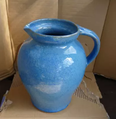 Buy Blue Stoneware Pitcher- Danesby Ware Bourne Denby England 24cm Tall • 14.95£