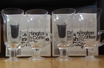 Buy Pair Of 24% Lead Crystal Dartington Handmade Irish Coffee Glasses~ Original Box • 10£