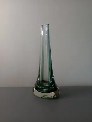 Buy Vintage 1970s Caithness Scotland Art Glass Oban Teardrop Bud Vase Green & Blue  • 12£