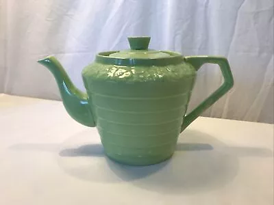 Buy Wade Heath Green Glazed Teapot Deco Style • 10.99£