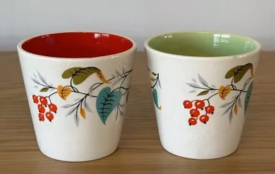 Buy Wade Ceramic Flower Pots X2 Mid Century • 12£