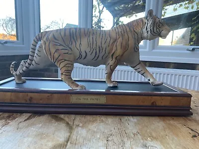 Buy 1988 Franklin Mint  On The Prowl  Porcelain Tiger Figurine With Base • 0.99£