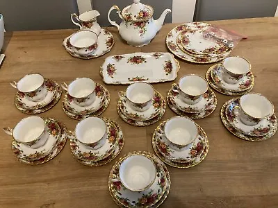 Buy Royal Albert 1962 Old Country Roses 10 Piece Tea Set - MINT COND / Free Postage • 299£