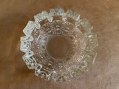 Buy Cut Glass Round Dish Trinket Bowl 6  Vintage Geometric Pattern Star Candy • 30.91£