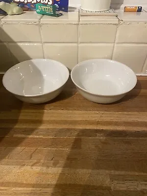 Buy Denby Linen Cereal Bowls X2.Brand New.Firsts.16cm. • 25.99£