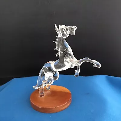 Buy Lovely Hand Blown Glass Horse Rearing Figurine • 16£