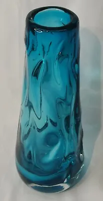 Buy Vintage Whitefriars Kingfisher Blue Knobbly Vase - 24.5cms Tall • 65£