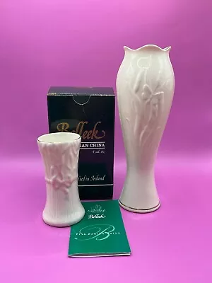 Buy TWO BELLEEK IRELAND Vases. • 8.99£