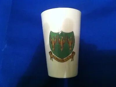 Buy Rare Crest  - Carnarvon Crested Porcelain Beaker - W.H Goss - 10cm • 4.99£