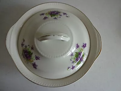 Buy Portland Pottery Cobridge Serving Dish/Tureen With Lid Violets Pattern 1956 • 12.99£