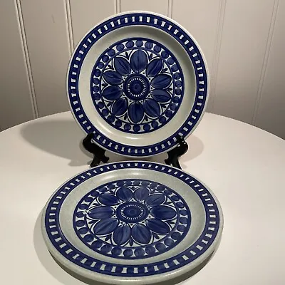 Buy Stonehenge Midwinter Pottery Tableware - Two 7 Inch Plates Blue Dahlia • 8£