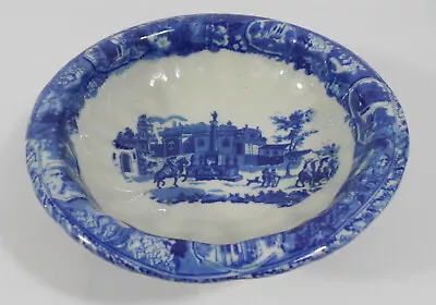 Buy Vintage Victoria Ware Ironstone Serving Bowl Blue & White Town Scene 26cm • 20£