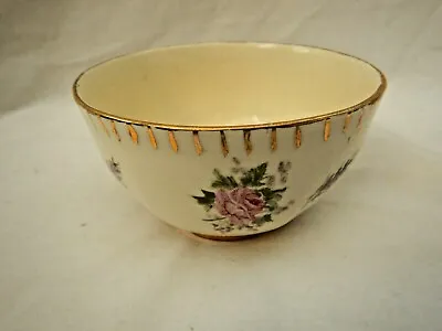 Buy Alfred Meakin England  Vintage Rose Decorated Bowl With Gold Edging • 15£
