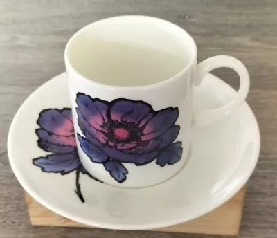 Buy Susie Cooper Design Wedgewood Blue Anemone Coffee Cup And Saucer • 17.50£