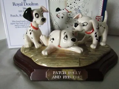 Buy Offer Patch Rolly & Freckles Limited Dm5 Royal Doulton Disney 101 Dalmatians Mib • 34.95£