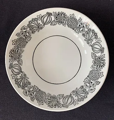 Buy Manitou By Grindley Cereal/Dessert/Soup Bowl Ironstone Black White Floral • 3£