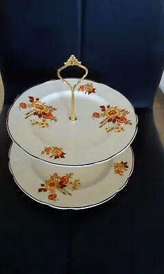 Buy  Rare  Vintage Alfred Meakin 2 Tier Cake Stand Hand Painted By Alfred Clough • 8.99£