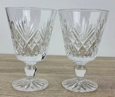 Buy Royal Doulton Crystal Glass Wine Glasses Pair Juno Pattern Large Vintage. • 25£