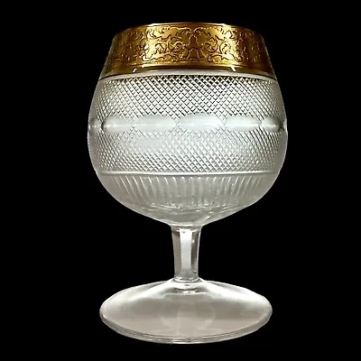 Buy Moser Splendid Brandy Glass Bohemian Oroplastic 24k Rim • 150£