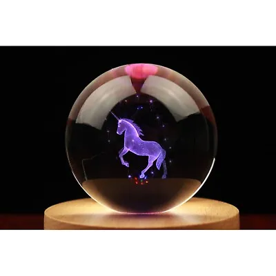 Buy Character Glass Crystal Ball With Light-Up LED Base Ornament 80mm XL Size • 41.99£