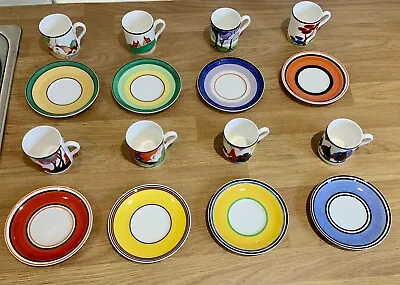 Buy Wedgwood Clarice Cliff Cafe Chic Ltd Edition Set Of 8 Coffee Cups & Saucers C. • 200£