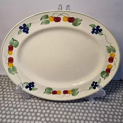 Buy Antique WRM Burslem Hand Painted Oval Platter With Fruits Design • 8.51£