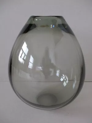 Buy Large Per Lutken For Holmegaard Smokey Drop / Bubble Vase 15471 Signed ~ 10 ½” • 64.95£