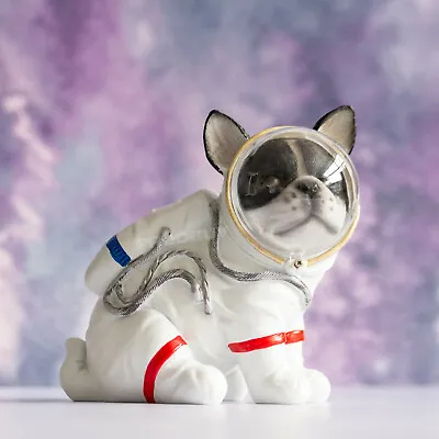 Buy Small Space Dog Astronaut French Bulldog Ornament Resin Figure Fun Art Sculpture • 18£