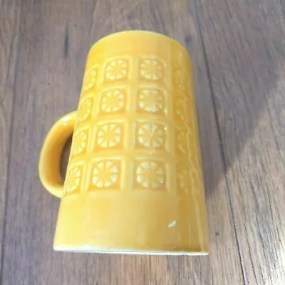 Buy Holkham Pottery Mug Vintage Unusual Sunshine Yellow Fabulous Retro MCM Ceramic • 9.99£