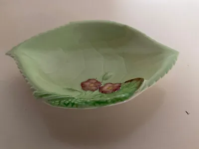 Buy Vintage  Retro Carlton Ware  Green And Red Leaf Dish  5 X 4  Inches • 5£