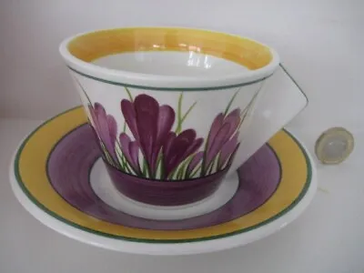 Buy Wedgwood Bizarre Clarice Cliff Conical Tea Cup And Saucer Lilac Crocus Ltd Ed • 74.99£