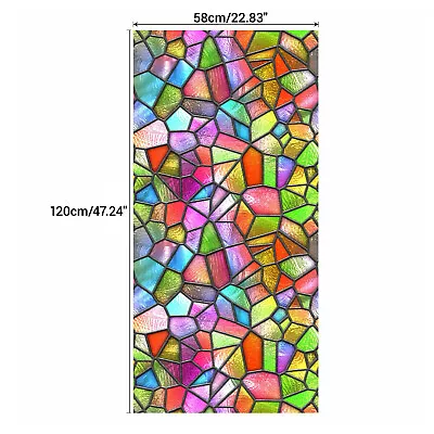 Buy 3D Window Film Privacy PVC Frosted Stained Glass Removable Static Cling Films • 15.99£