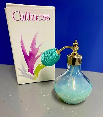 Buy Caithness Glass Perfume Bottle Atomiser Spray Green, Excellent Condition • 14£