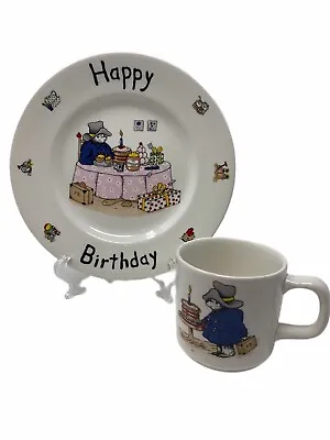 Buy Vintage 1983 Coalport Winnie The Pooh Child's Birthday Plate & Cup Set England • 82.40£