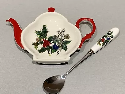 Buy Portmeirion Holly And The Ivy Teabag Dish And Spoon  • 4.99£