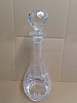 Buy Large Heavy Vintage Crystal Cut  Glass  Decanter With Stopper   1415kg  Ref/C • 22£