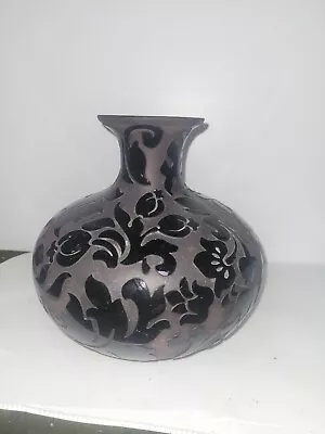 Buy Michael Weems Cameo Amethyst Glass Vase B23 • 75£