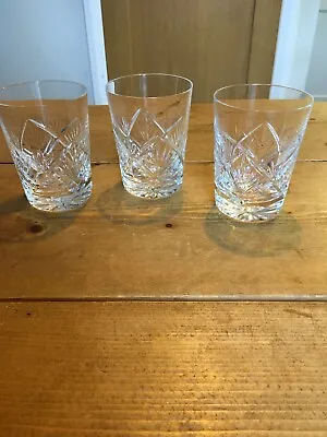 Buy Three Tyrone Crystal Whiskey Tumblers In O'Neill Pattern • 45.99£