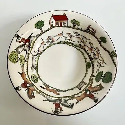 Buy Crown Staffordshire “ Hunting Scene “ Bone China Unused  Soup/cereal Bowl 153mm. • 26£
