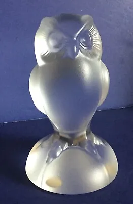 Buy Cristal De Sevres Frosted Glass Owl Paperweight  - France • 34.05£