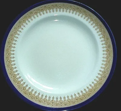 Buy Royal Worcester Vitreous Regency 10⅝ In Cobalt Blue White Gold Plates X2  C1903? • 19.99£